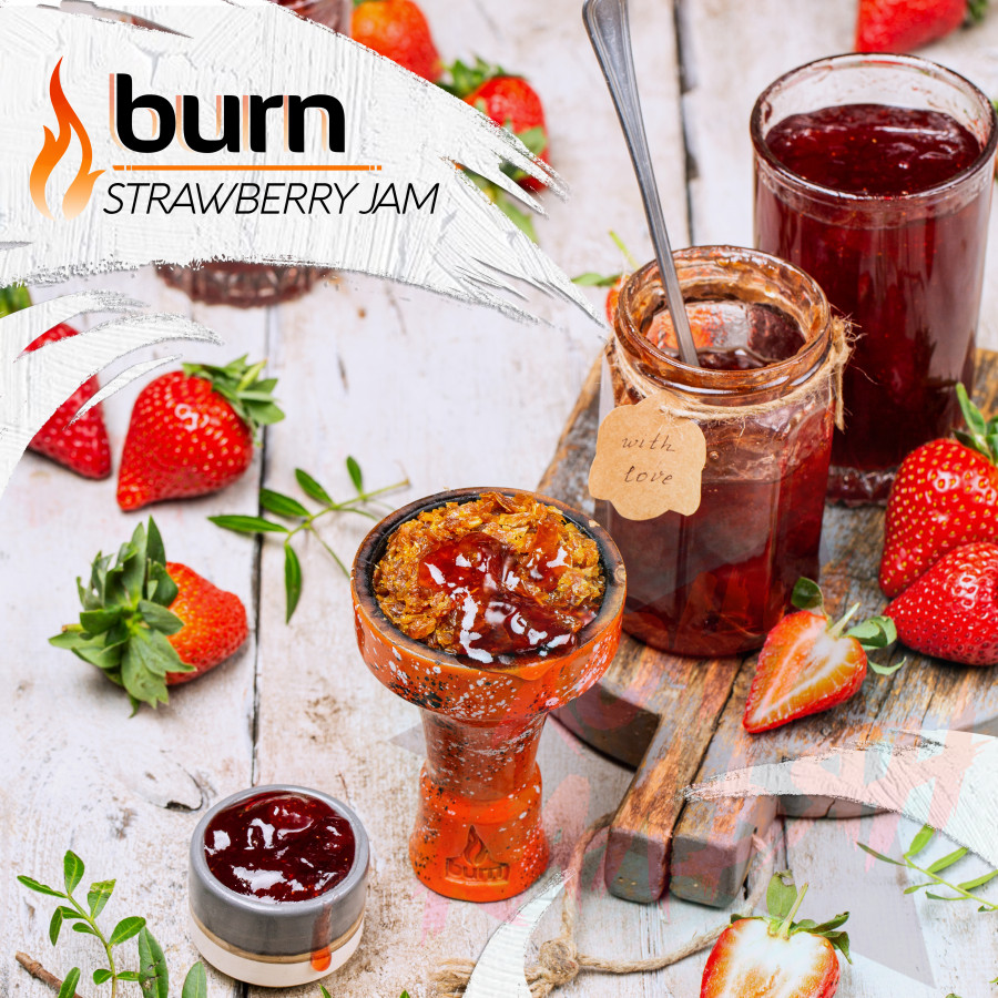 Табак для кальяна Burn 200 гр Strawberry Jam - купить в Лобне |  интернет-магазин 